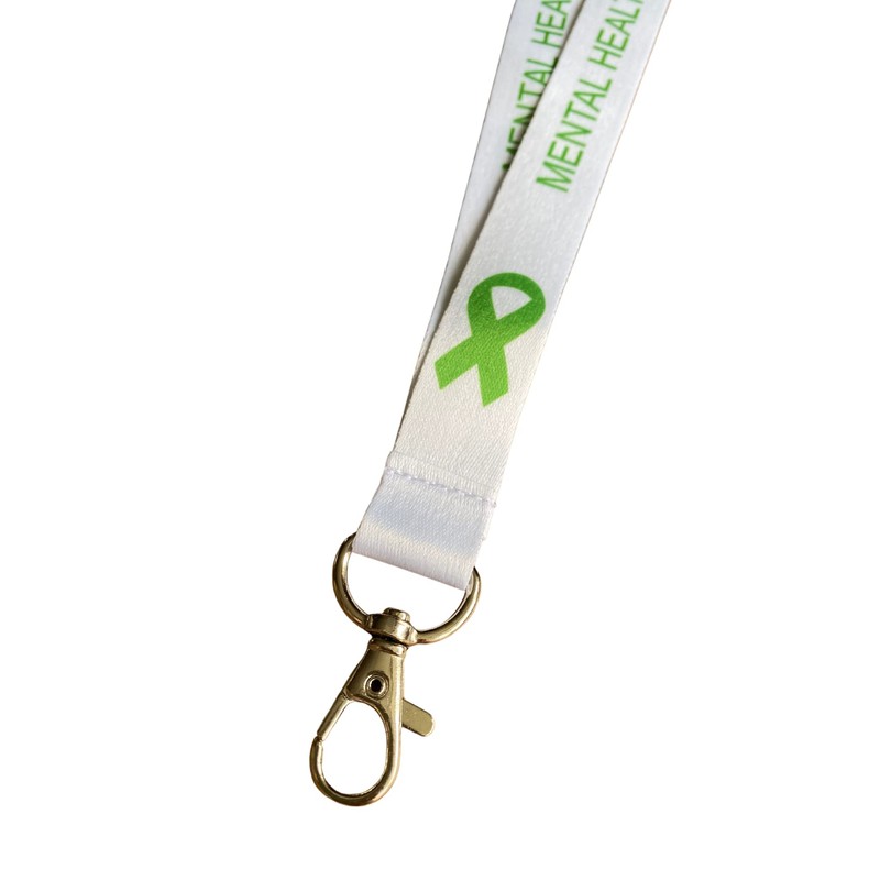 White Mental Health Matters Mental Health Awareness Lanyard Badge Holder