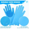 Pecute Pet Grooming Gloves - Heat Resistant Silicone Gloves with