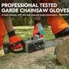 Vgo... Chainsaw Gloves,12-Layer Chainsaw Protection on Left Hand Back,Safety Goat