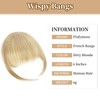 Flufymooz Clip in Bangs 100% Human Hair, Bangs Hair Clip