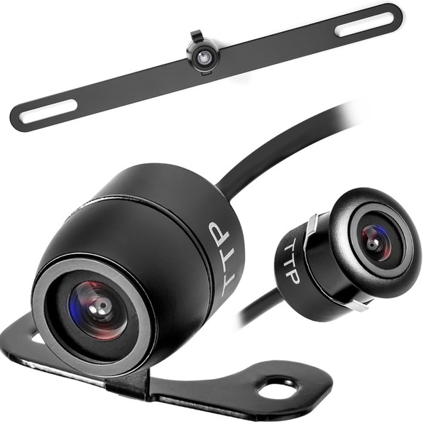 Car Backup Camera, HD Night Vision, 3-in-1 Front/Side/Rear View, Waterproof
