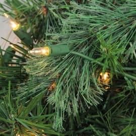 NORTHLIGHT Z84650 9' x 10" Pre-Lit Atlanta Mixed Cashmere Pine Artificial Christmas Garland-Clear Lights