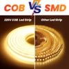 KISUFU 220 V Dimmable COB LED Strip 5 m, 360