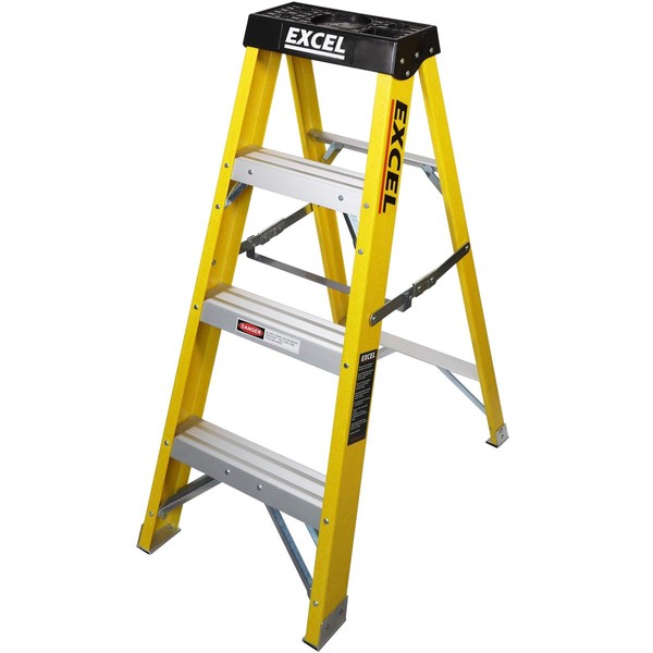 Excel Fibreglass Step Ladder 4 Tread 1.03M