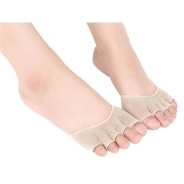 PEDIMEND™ Yoga Half Grip Five Finger Socks (1PAIR) - Invisible Low Cut Sweat Absorption Open Toe Socks - Prevents Corn, Callus & Blisters - One Size Fits Most - Foot Care