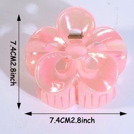 OWill 6 Pcs Flower Hair Clip, Colorful Nonslip Flower Claw Clips, Strong Hold Claw Clip for Thick Hair,Hair Claw Clips for Women and Girls