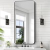 KOCUUY 24"x48" Large Rectangle Vanity Mirror, Black Metal Frame Mirror