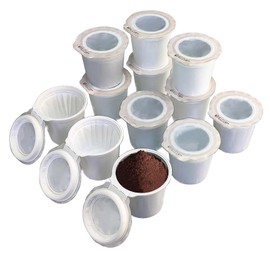 240 iFillCup Fillable K Cups - Ultrafine Filter for Sediment-Free Brew, Universal K Cup Brewer Compatibility, DeepBrew Filter Holds 50% More Coffee for Insanely Rich Brews (White)