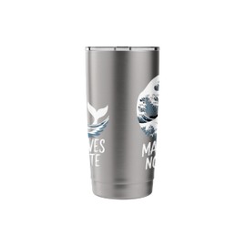 Make Waves No Waste Earth Day Whale Stainless Steel Insulated Tumbler