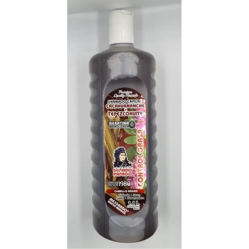 Indio Papago Shampoo Cacahuananche Y Tepezcohuite 1.1 L