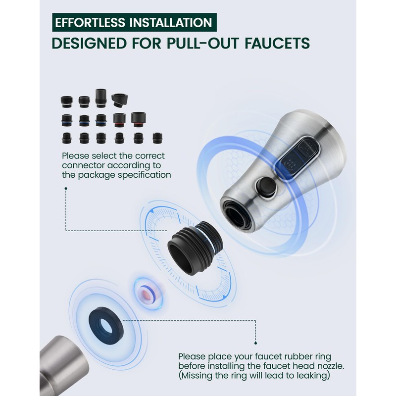 HEISOK Pull Down Spray Head for Kitchen Faucet - Kitchen