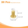 uxcell 20Pcs Brass Machine Screws, M4x6mm Phillips Pan Head Fastener