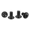 METALLIXITY Phillips Pan Head Bolt #8-32x1/4 25Pcs Steel Black