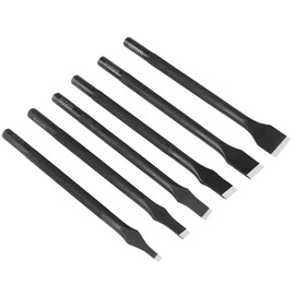 Eatbuy 6PCS Metal Leather Punch Set - Professional Chromium Vanadium Steel Craft Tools with 3/5/6/8/10/12mm Straight Punchers (112mm Heavy-Duty Shaft) for Leather Craft, DIY Projects & Shoe Repair