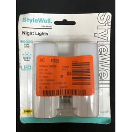 StyleWell Night Lights Dusk to Dawn 2 Pack, Bright White