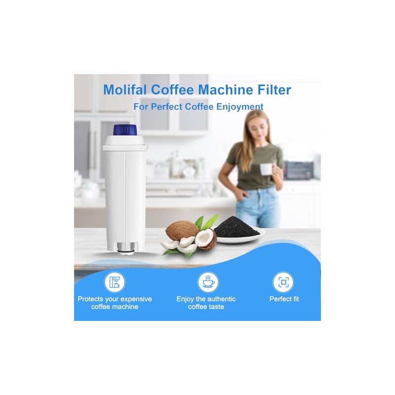 Water Filter Replacement for De’Longhi Coffee Machines – Compatible with