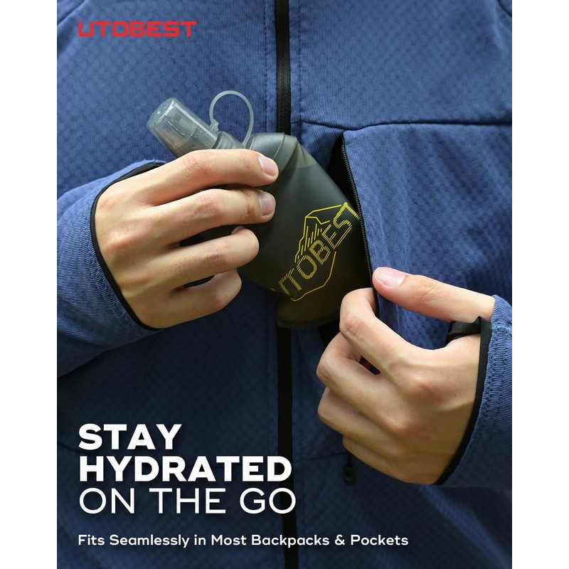 UTOBEST Soft Flask Collapsible Running Water Bottle 150 ml, Flexible