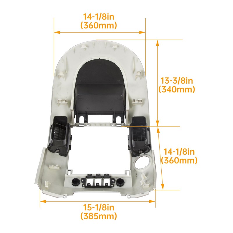 KUAFU Center Dash Audio A/C Instrument Panel Bezel Cover Lid