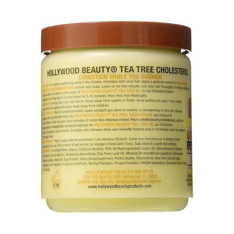 Hollywood Beauty Tea Tree Cholesterol With Shea Butter & Aloe,