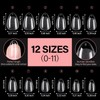 AILLSA Short Almond Nails 504PCS Half Matte Fake Nails Tips