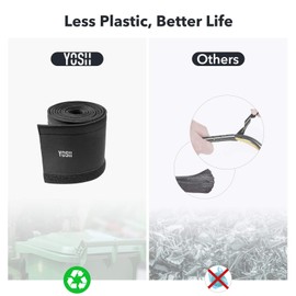 YOSH Neopren Kabelschlauch für Schreibtisch oder PC TV Kabelmanagement, Einstellbarem Kabelschutz mit Klett für Katzen oder Hunden, Cable Sleeve für Kabel Verstecken, 2 Meter, Schwarz