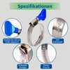AZISHA 10 x 32-50 mm Hose Clamps Set with Wing
