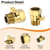 sourcing map Brass Chrome Shower Head Shut Off Valve, G1/2"