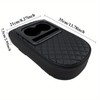 Car Armrest Box Heightening Pad with Storage Box Cup Holder,