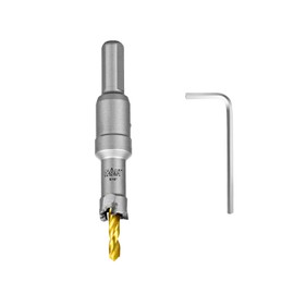 SALI 9/16" (14mm) TCT Hole Saw Kit Tungsten Carbide Tipped Hole Saw Drill Bit with Titanium-Plated Pilot Drill bit for Metal, Stainless Steel, Iron, Wood, Plastic