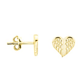 SOFIA MILANI - Women's Earrings 925 Silver - Gold Plated - Heart Stud Earring - E1202