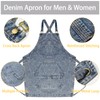 Beitiny Denim Apron with Pockets, Cross Back Apron for Men