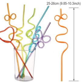 30 Pcs Crazy Straws,Reusable Silly Colorful Drinking Straws Creative Bar Straws Twirly Straws Colorful Fun Varied Twists Straws Loop Curly Swirly Straw for Kids Adults Birthday Wedding Cocktail Decor
