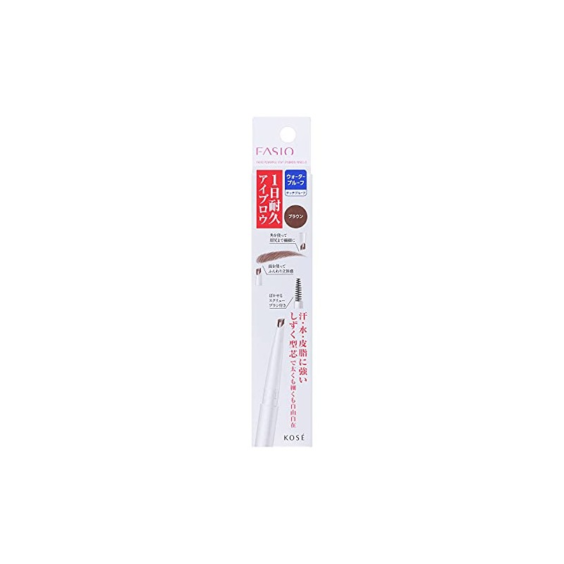 FASIO Powerful Stay Eyebrow Pencil D BR300, Brown, 0.2 g