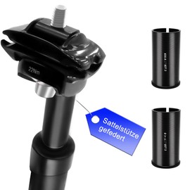 Spring-Loaded Seat Post, Diameter 31.6 mm, Seat Post Set with 350 mm, Spring Seatpost Made of Aluminium, Bicycle Seat Post Spring-Loaded for E-Bike, MTB, Downhill, Trekking, City Bike