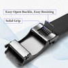 maikun Black Leather Ratchet Mens Belt,Width 1 3/8", Quick Release