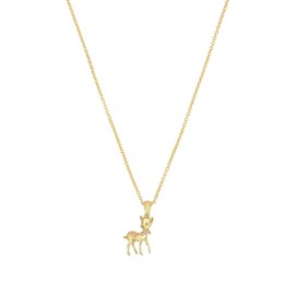 Prinzessin Lillifee 2038748 Necklace with Pendant 925 Sterling Silver Girls Children's Necklace 35 + 3 cm Pink Fawn Comes in Jewellery Gift Box, Sterling Silver