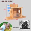 ChezMax Squirrel Feeder with Auto Water Bottle for Outside Winter,