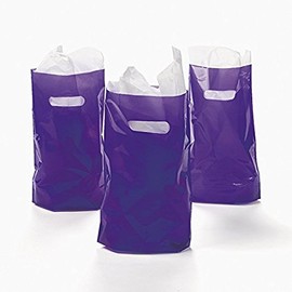 Purple Retail Merchandise Boutique Convenient Stores Gift Bags - 125 Purple Small 9" x 12" Plastic Variety Bags