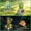 BAHOOMED Solar Frog Garden Statue Outdoor Decor - Resin Frog