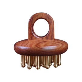 Multiusos Latón Meridian Brush Gua Sha Cepillo De Masaje Y Cepillo Meridian para El Drenaje Linfático, Alivio Corporal Y Crecimiento del Cabello(1pcs)