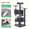54'' Cat Climbing Frame, Multi-Level Cats Tree Tower, Pet Activity