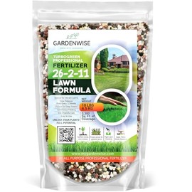 Gardenwise TurboGreen: Premium Lawn Fertilizer with Iron - Advanced Nitrogen & Iron-Rich Formula for Lush Growth | Eco-Friendly Grass Fertilizer for Spring & All Seasons | Slow-Release (5 QUARTS)