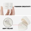LETURE Velvet Jewelry Ring Gift Box, Heart-Shaped Wedding Ring Earring