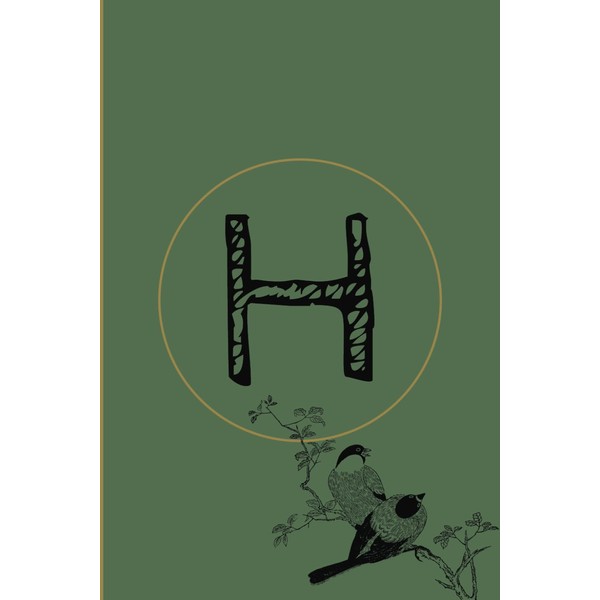 H: Initial Monogram Journal: Nature Themed Design: 120 Pages