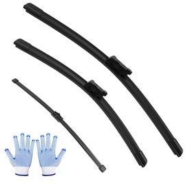 Set of 3 wiper blades, windscreen wiper blades front, rear set car windscreen wipers, wiper blades set, windscreen wipers front and rear compatible, rear wiper front and rear