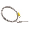 K Type Thermocouple Sensor 1/8 NPT 80mm Temperature Probe Yellow