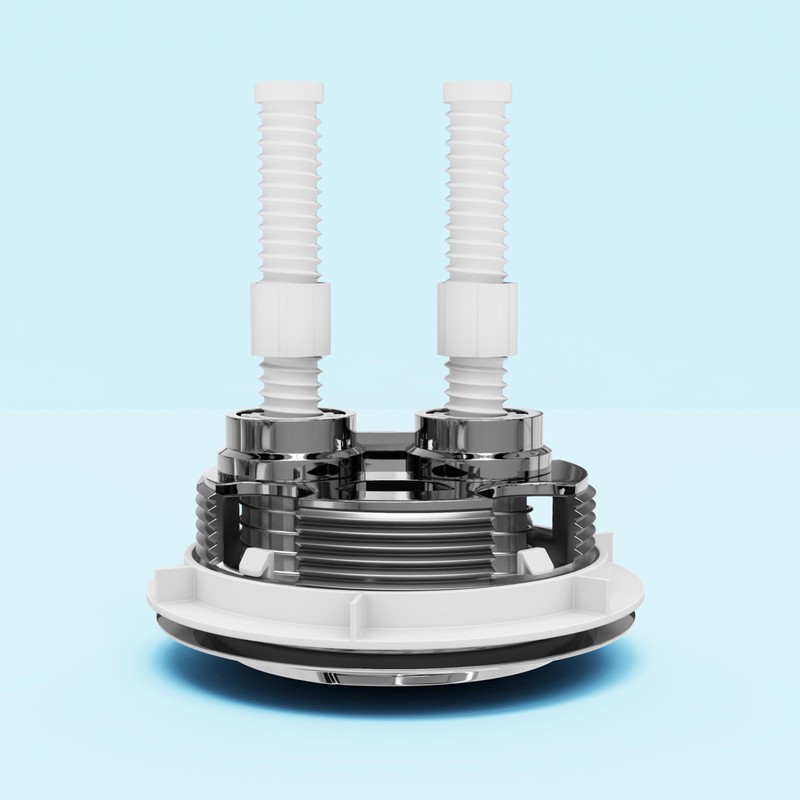 HOROW Chrome Flush Button, Dual Flush Toilet Tank Button for