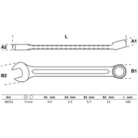 BGS 30552 | Combination Spanner | 5 mm