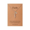 Lcherry Faith Cross Necklace for Women Bible Verse PSALM 46:10
