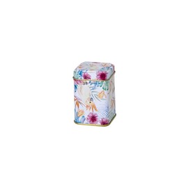 Tropical Paradise - Retro/Vintage Style Square Tea Caddy/Kitchen Storage Tin (25 g)